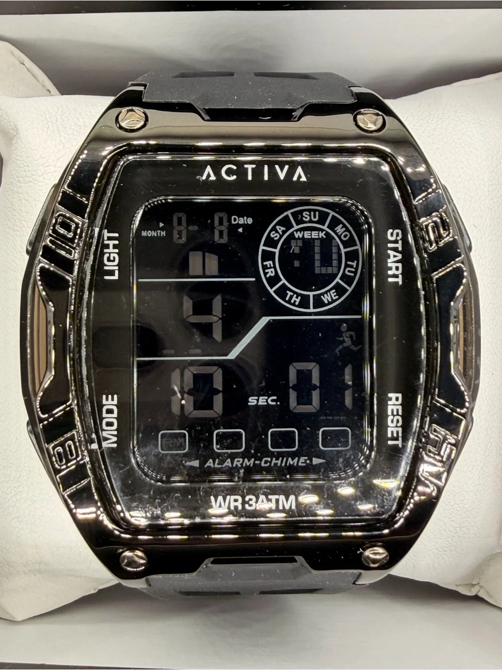 Invicta Black Digital Sport Watch with Resin Band